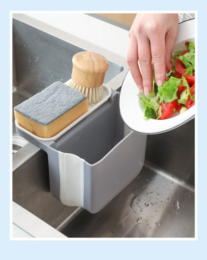 Foldable Drain Filter Shelf Kitchen Drain Basket - Image 5